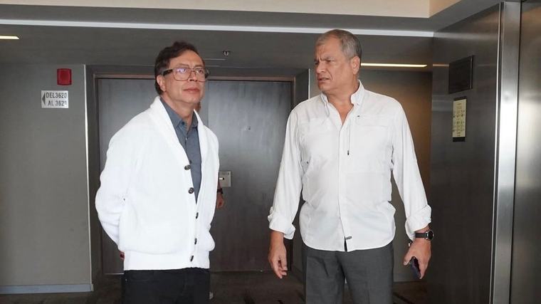 Gustavo Petro y Rafael Correa se reúnen "para lograr una verdadera alianza antinarcotráfico"