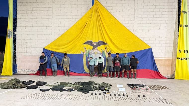 Nueve detenidos y más de 1.400 municiones: así fue el golpe a los Comandos de la Frontera en Ecuador