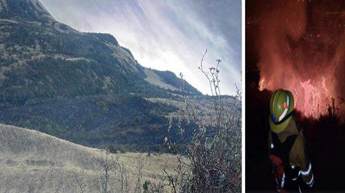 Bomberos controlan incendio forestal en San Agustín, en Píntag