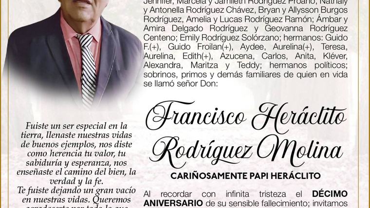 MISA FRANCISCO HERACLITO RODRIGUEZ MOLINA