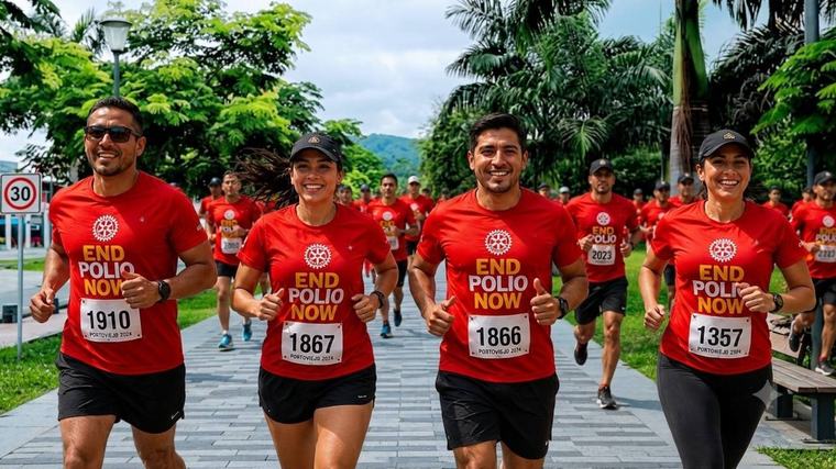 El Club Rotario de Portoviejo Reales Tamarindos organiza la carrera solidaria Todos contra la polio 2026