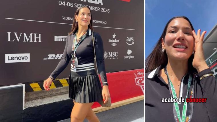 Alejandra Jaramillo conoce a estrellas de la Fórmula 1 en su primer día como corresponsal en el Gran Premio de Italia