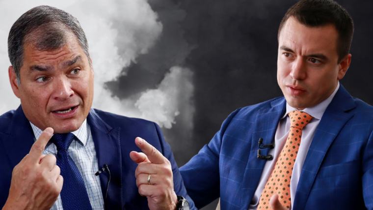 Rafael Correa responde a la advertencia de cárcel de Daniel Noboa con insultos y un meme